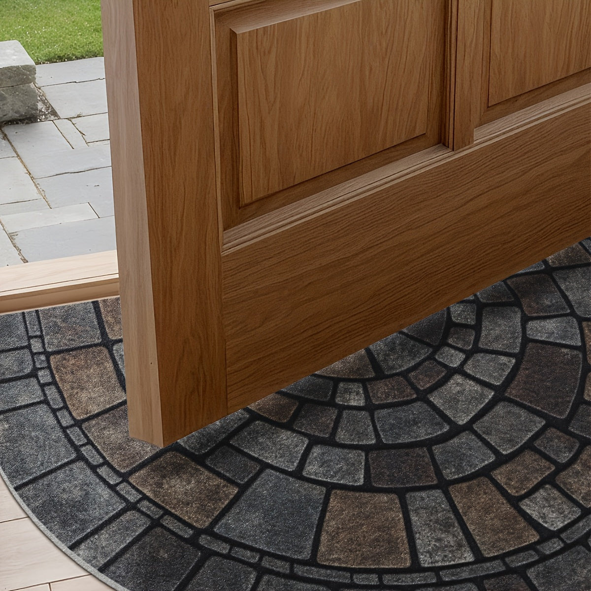 Mosaic Half-Circle Door Mat