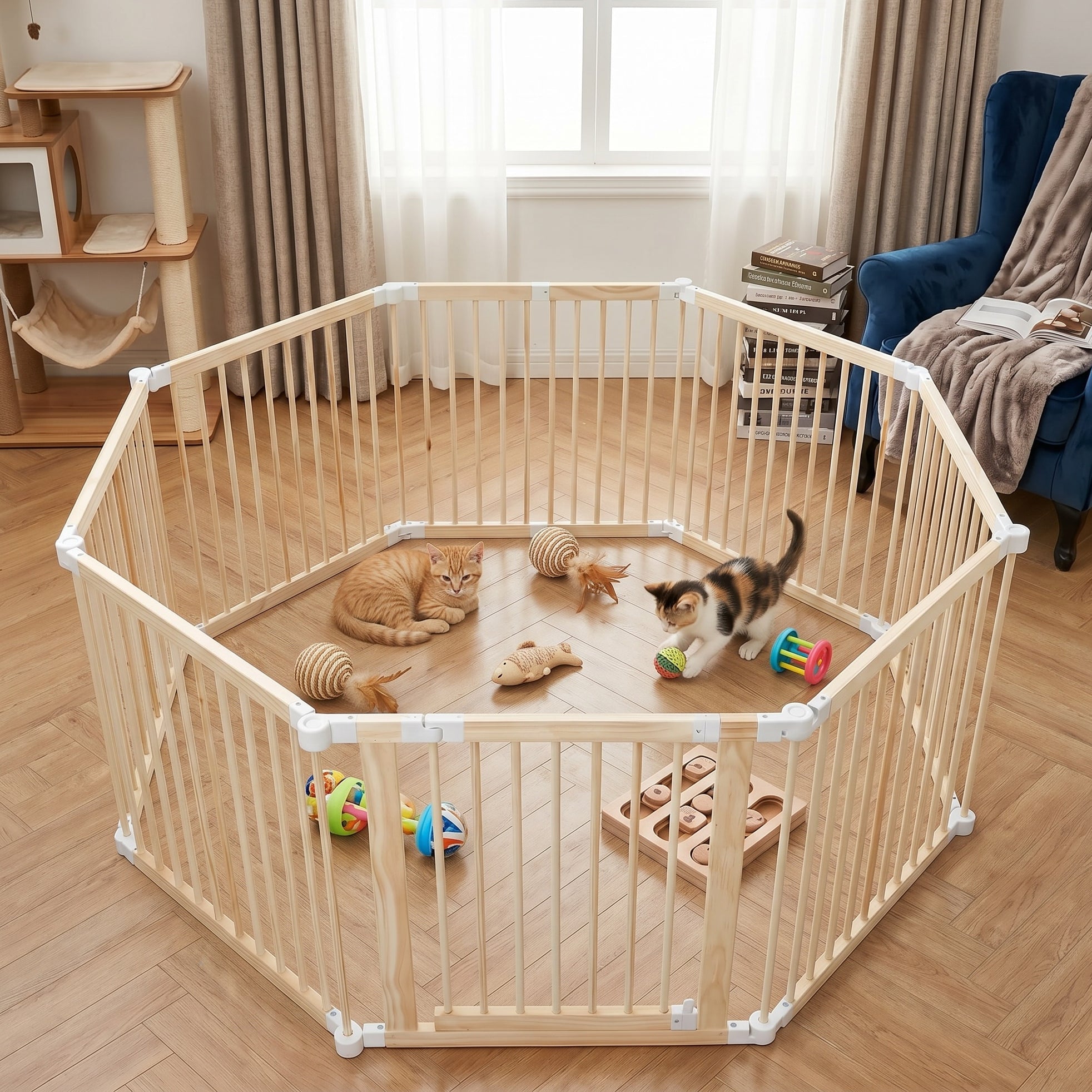 GOODNEST GROVE | Timber Pet Playpen & Tree Barrier