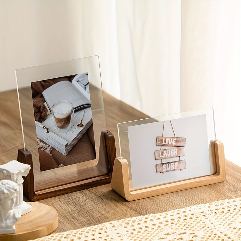 Fold Acrylic & Wood Photo Frame