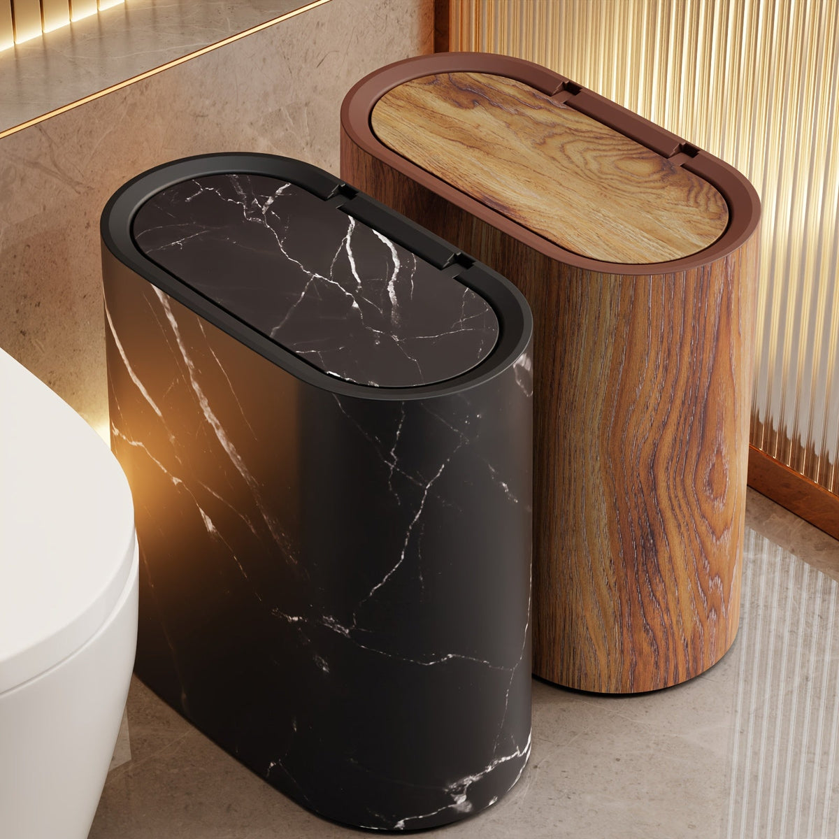 Quarry Marble-Pattern Bin