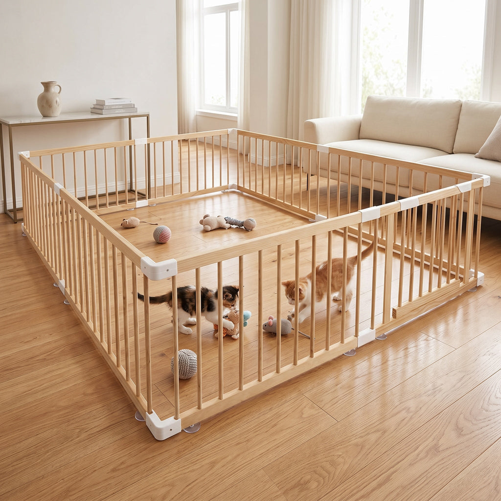 GOODNEST GROVE | Timber Pet Playpen & Tree Barrier