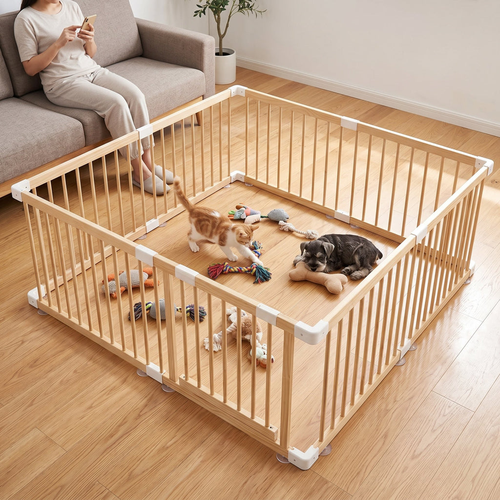 GOODNEST GROVE | Timber Pet Playpen & Tree Barrier