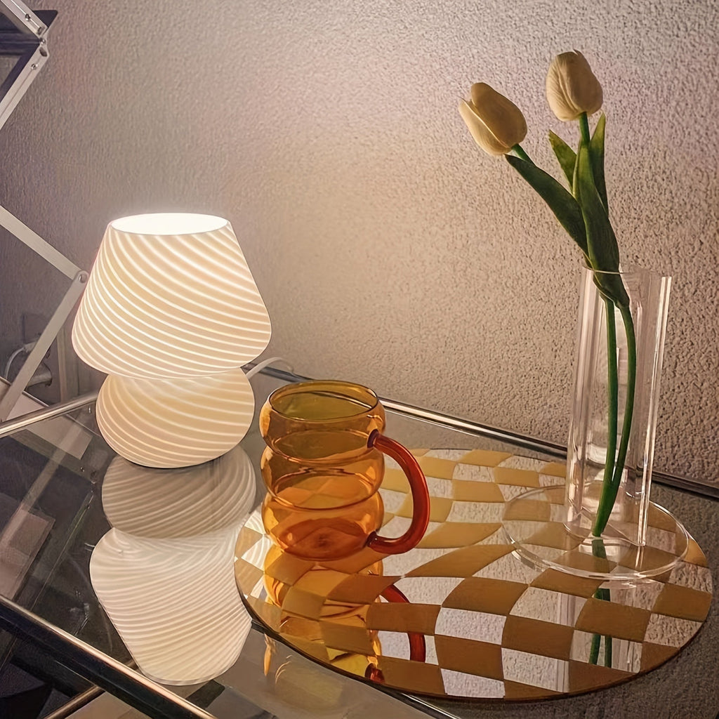 Veneto Glass Mushroom Table Lamp