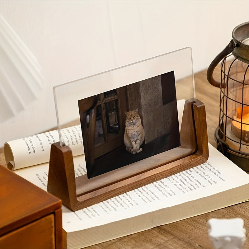 Fold Acrylic & Wood Photo Frame