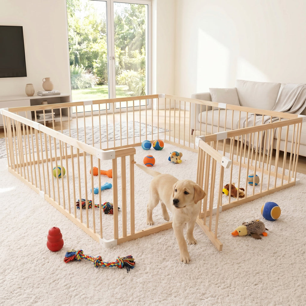 GOODNEST GROVE | Timber Pet Playpen & Tree Barrier