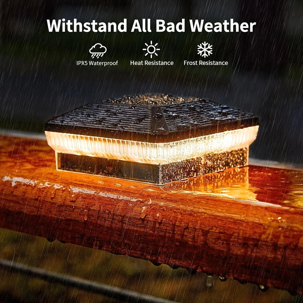 GOODNEST CAP | Solar Fence Post Light Set