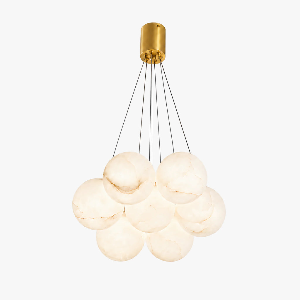 GOODNEST AURORA | Alabaster Globe Chandelier