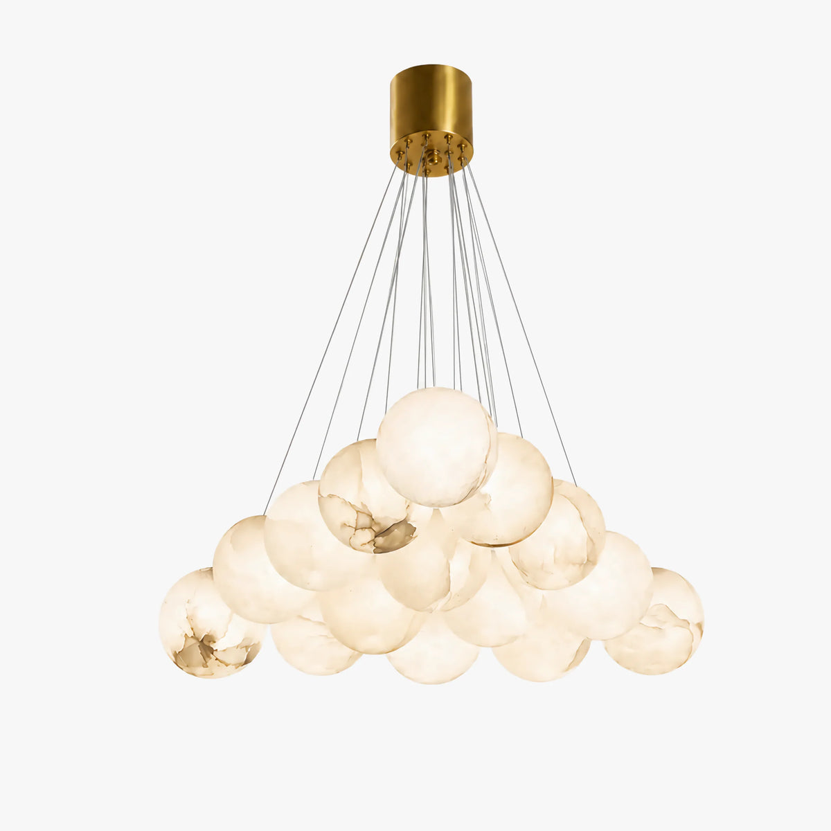 GOODNEST AURORA | Alabaster Globe Chandelier