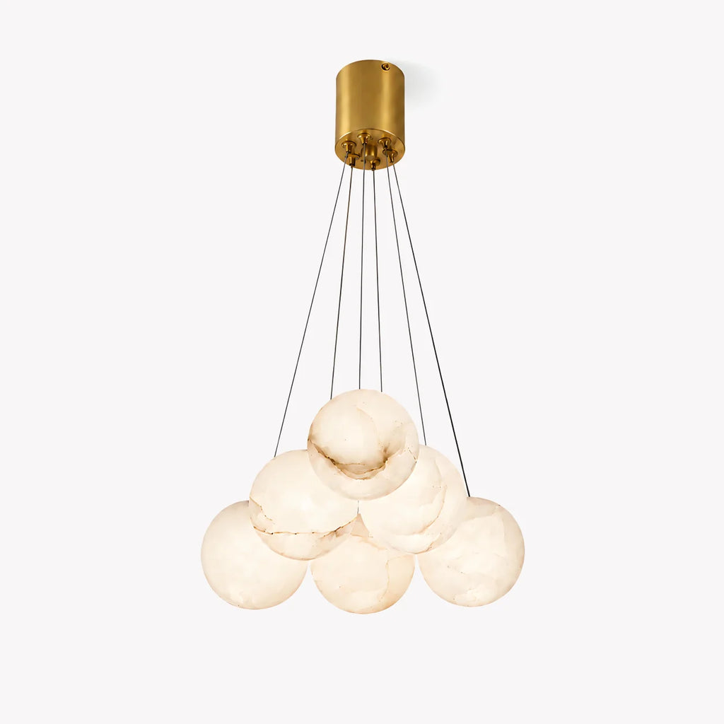 GOODNEST AURORA | Alabaster Globe Chandelier