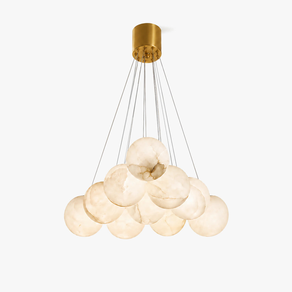 GOODNEST AURORA | Alabaster Globe Chandelier