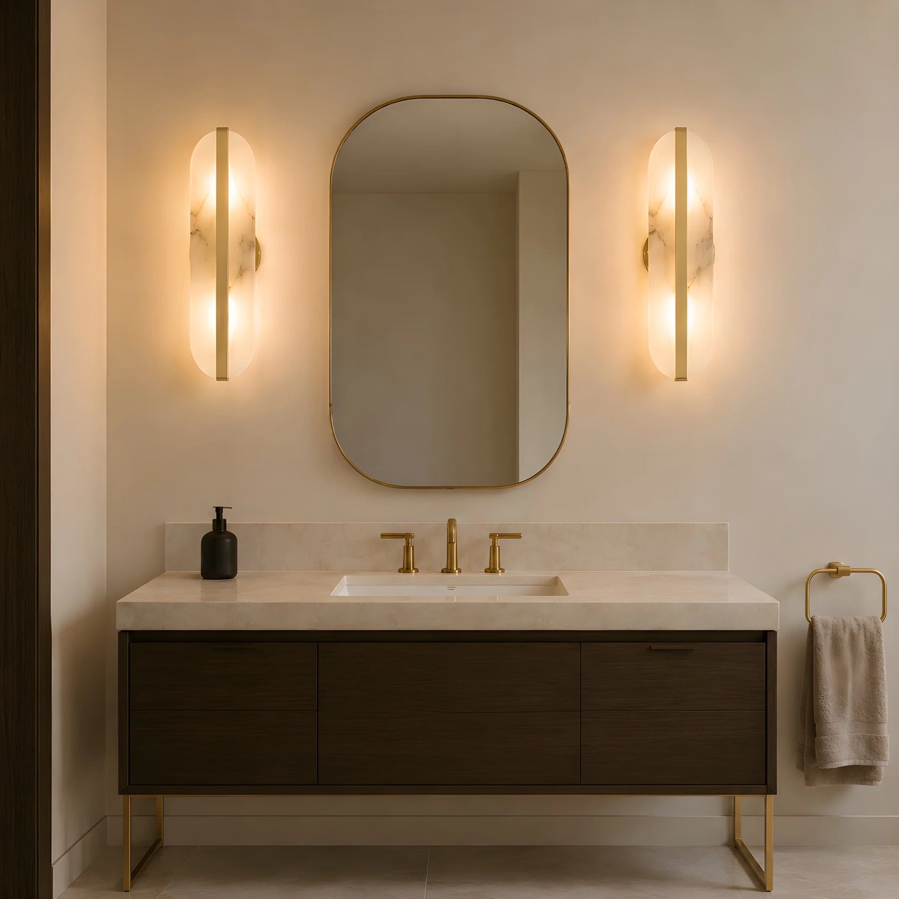 GOODNEST VESPER | Alabaster Capsule Wall Light