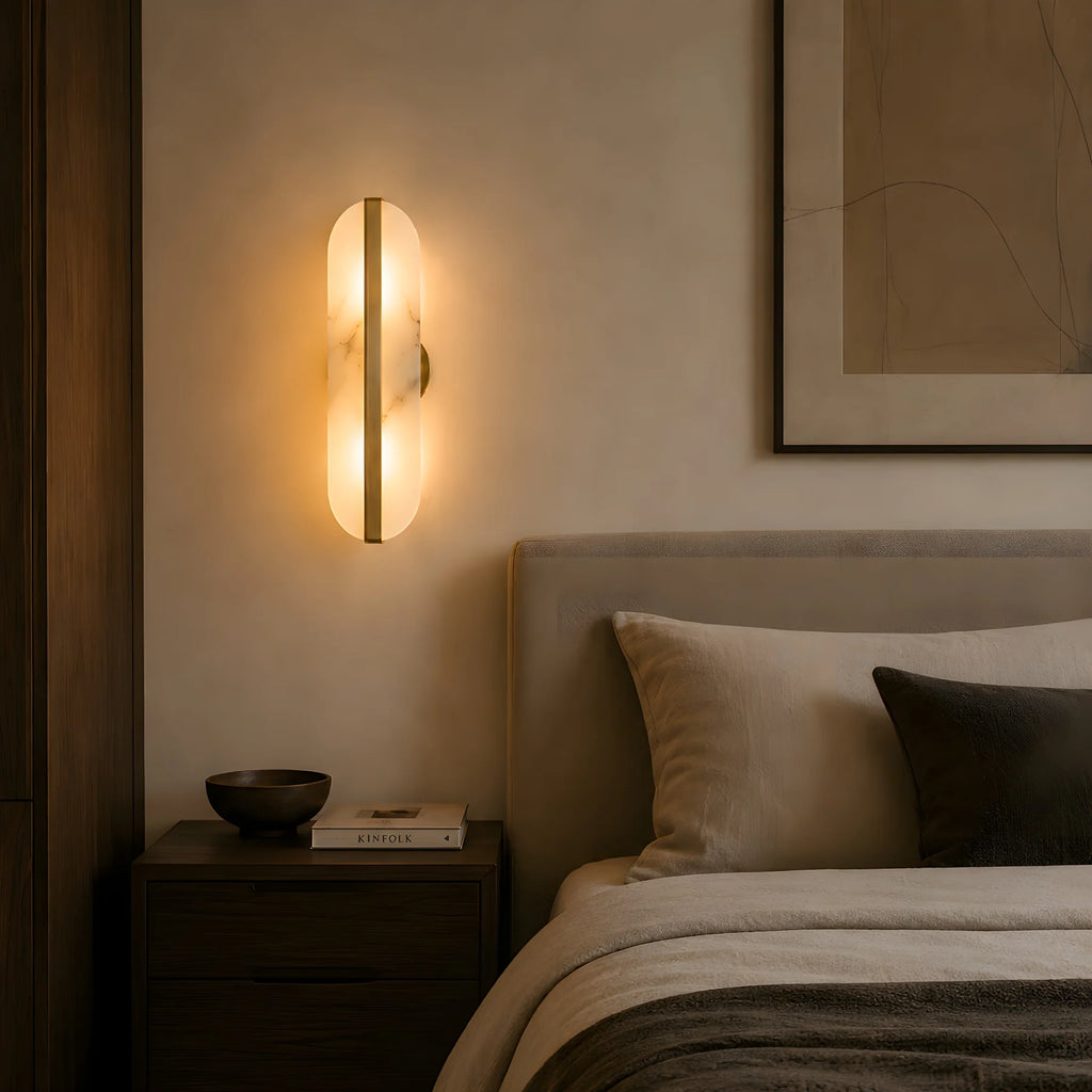 GOODNEST VESPER | Alabaster Capsule Wall Light