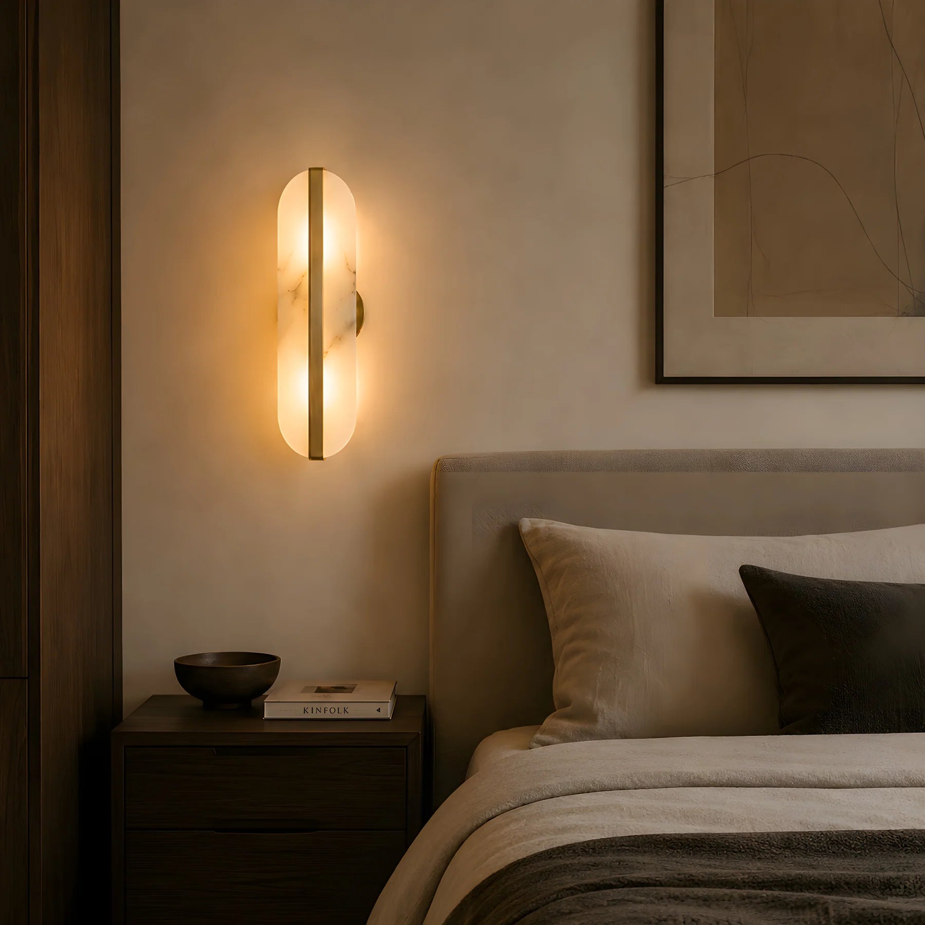 GOODNEST VESPER | Alabaster Capsule Wall Light