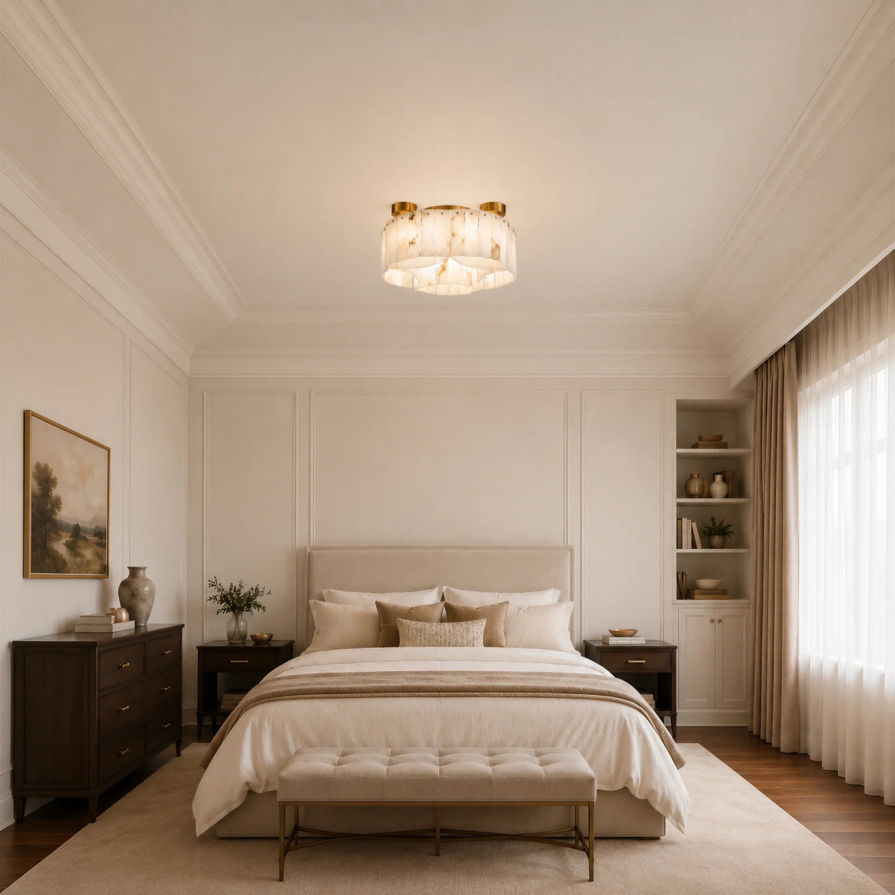 GOODNEST VEIL | Alabaster Ceiling Light