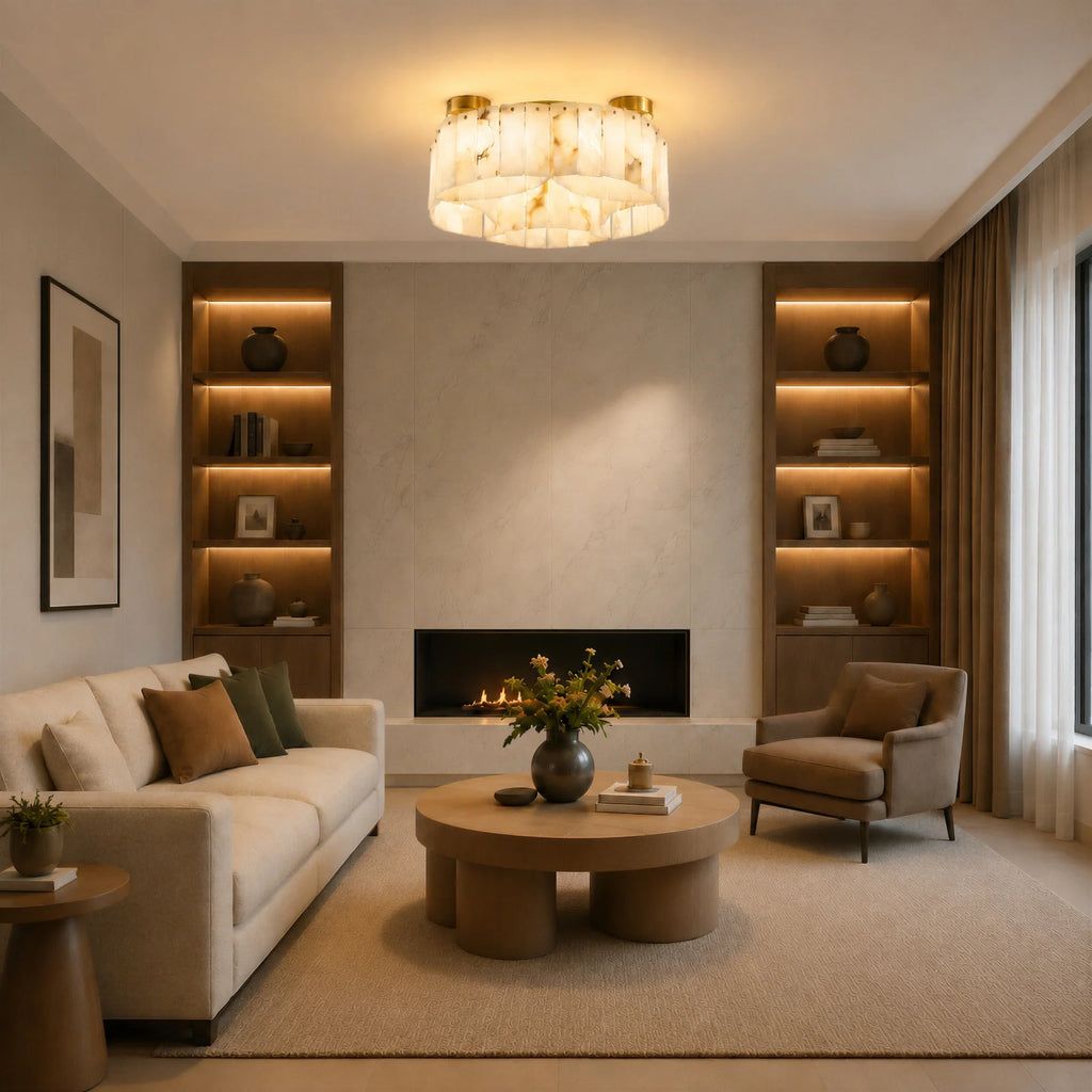 GOODNEST VEIL | Alabaster Ceiling Light