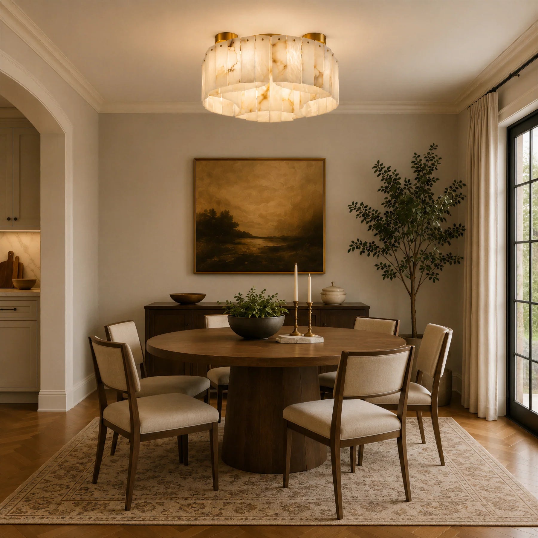 GOODNEST VEIL | Alabaster Ceiling Light