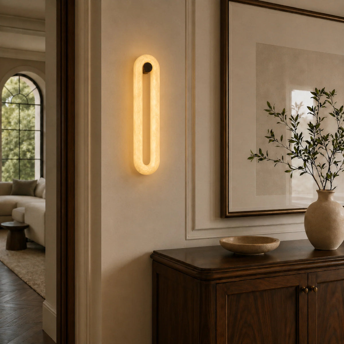 GOODNEST OPAL | Alabaster Oval Wall Light
