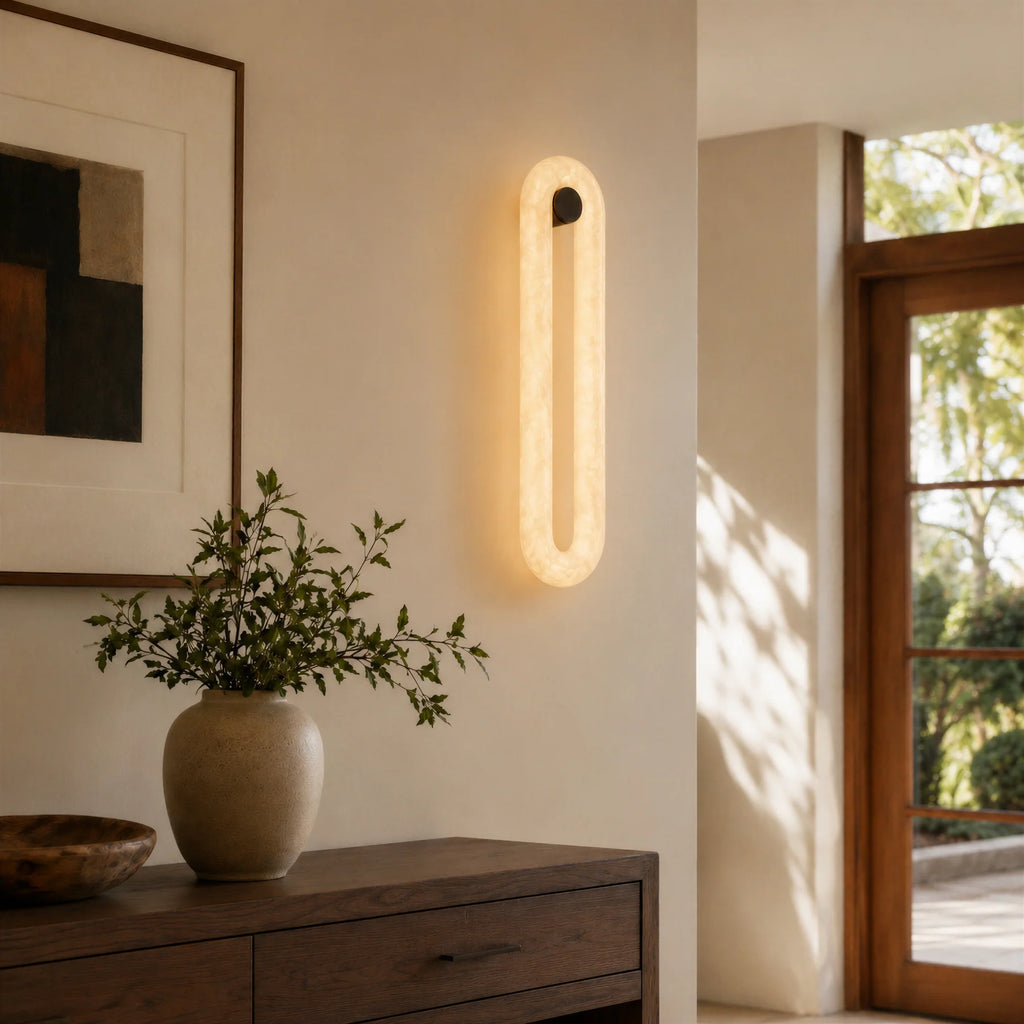 GOODNEST OPAL | Alabaster Oval Wall Light