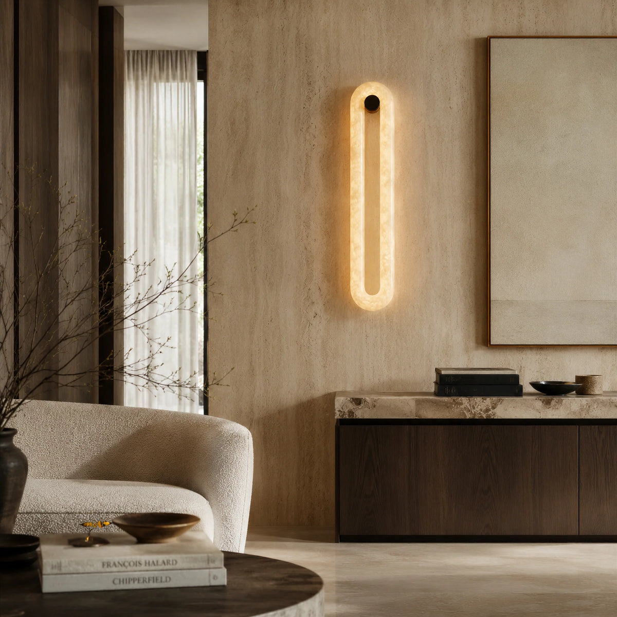 GOODNEST OPAL | Alabaster Oval Wall Light