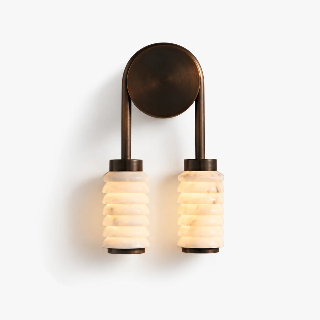GOODNEST CORNICE | Alabaster Ribbed Wall Light