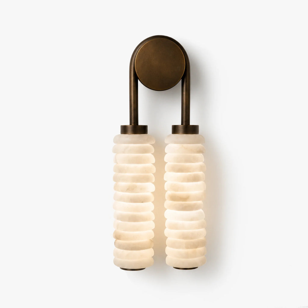GOODNEST CORNICE | Alabaster Ribbed Wall Light