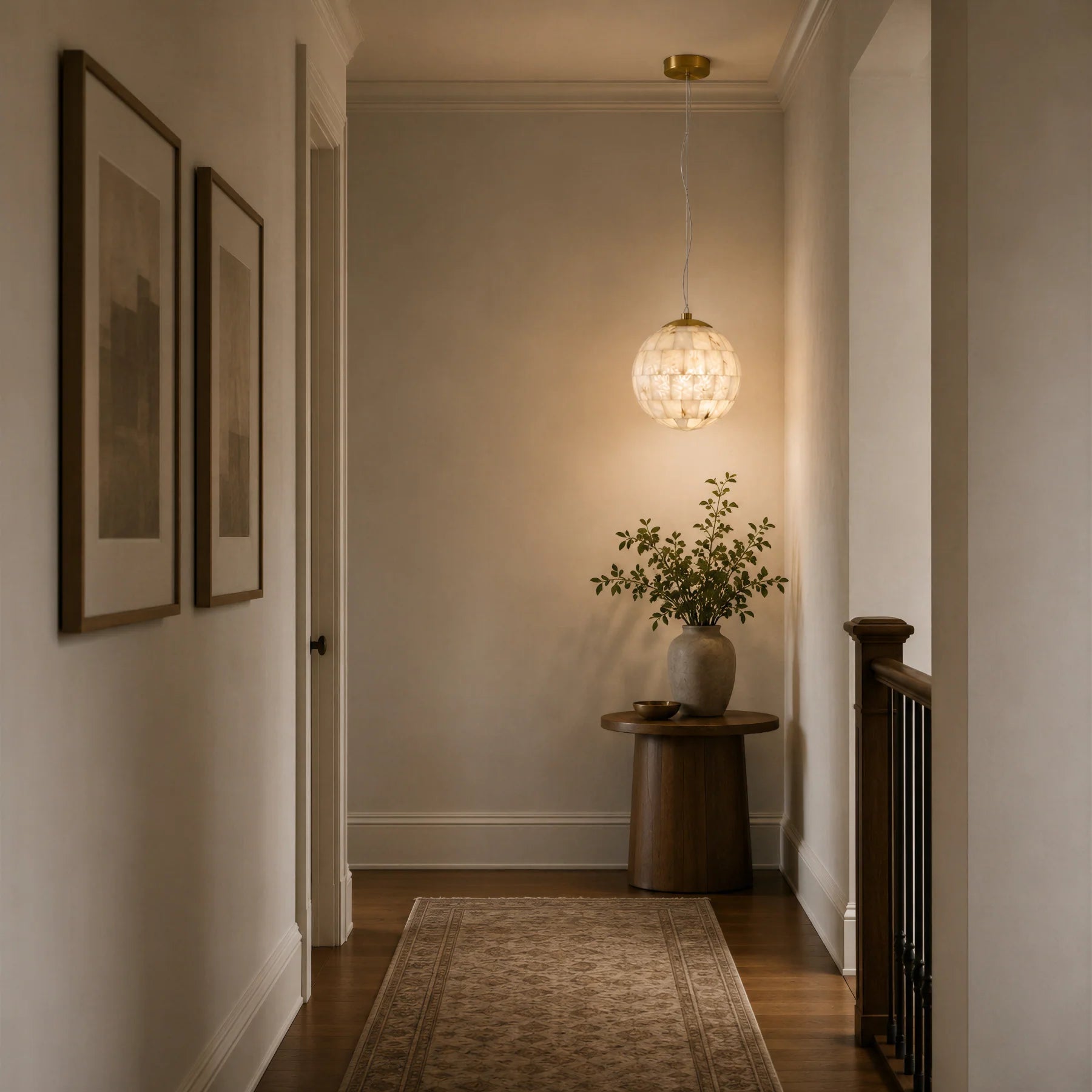 GOODNEST ORB | Alabaster Globe Pendant Light