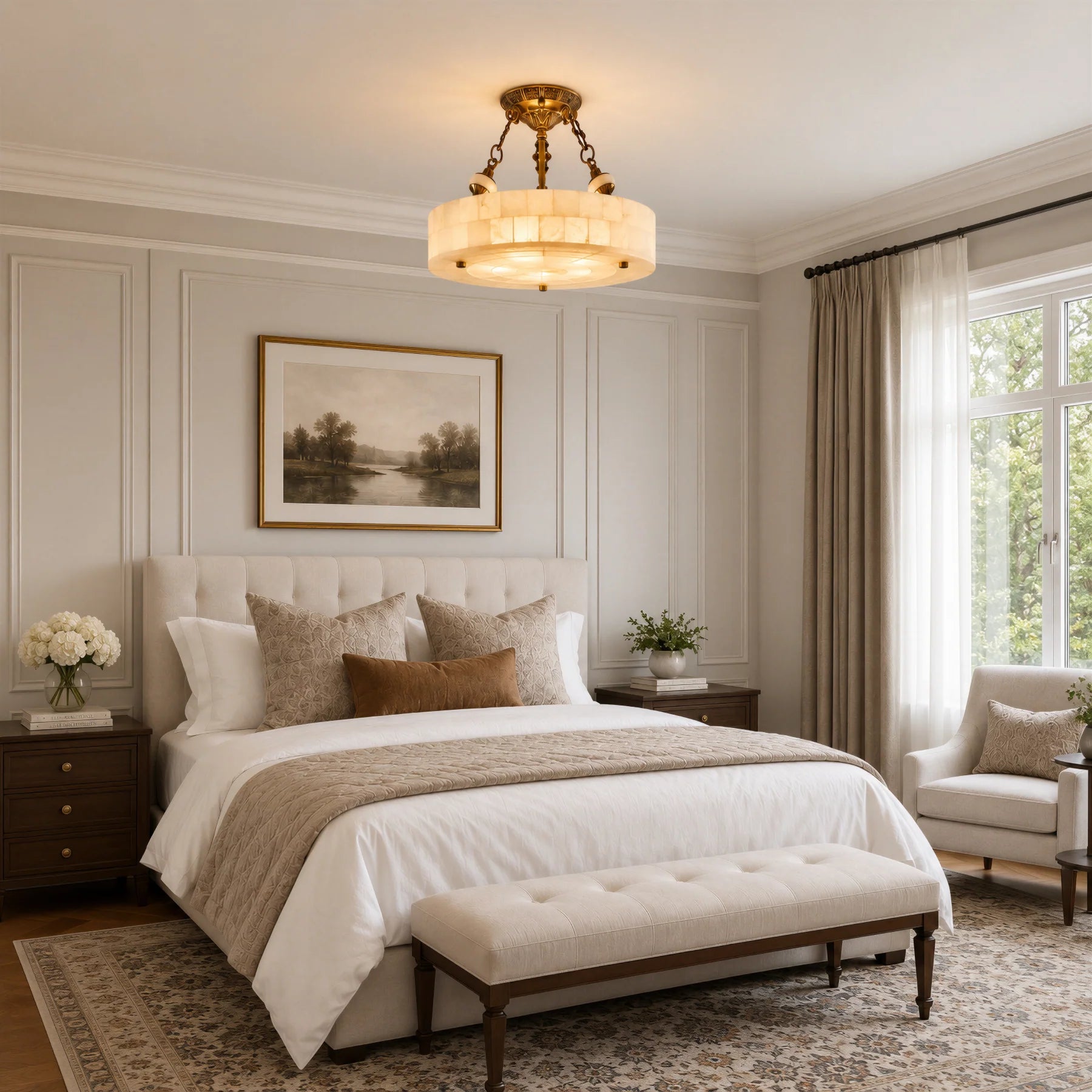 GOODNEST CHALK | Alabaster Ceiling Light