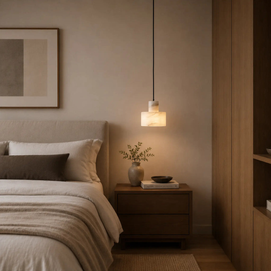 GOODNEST TAMBOUR | Alabaster Drum Pendant