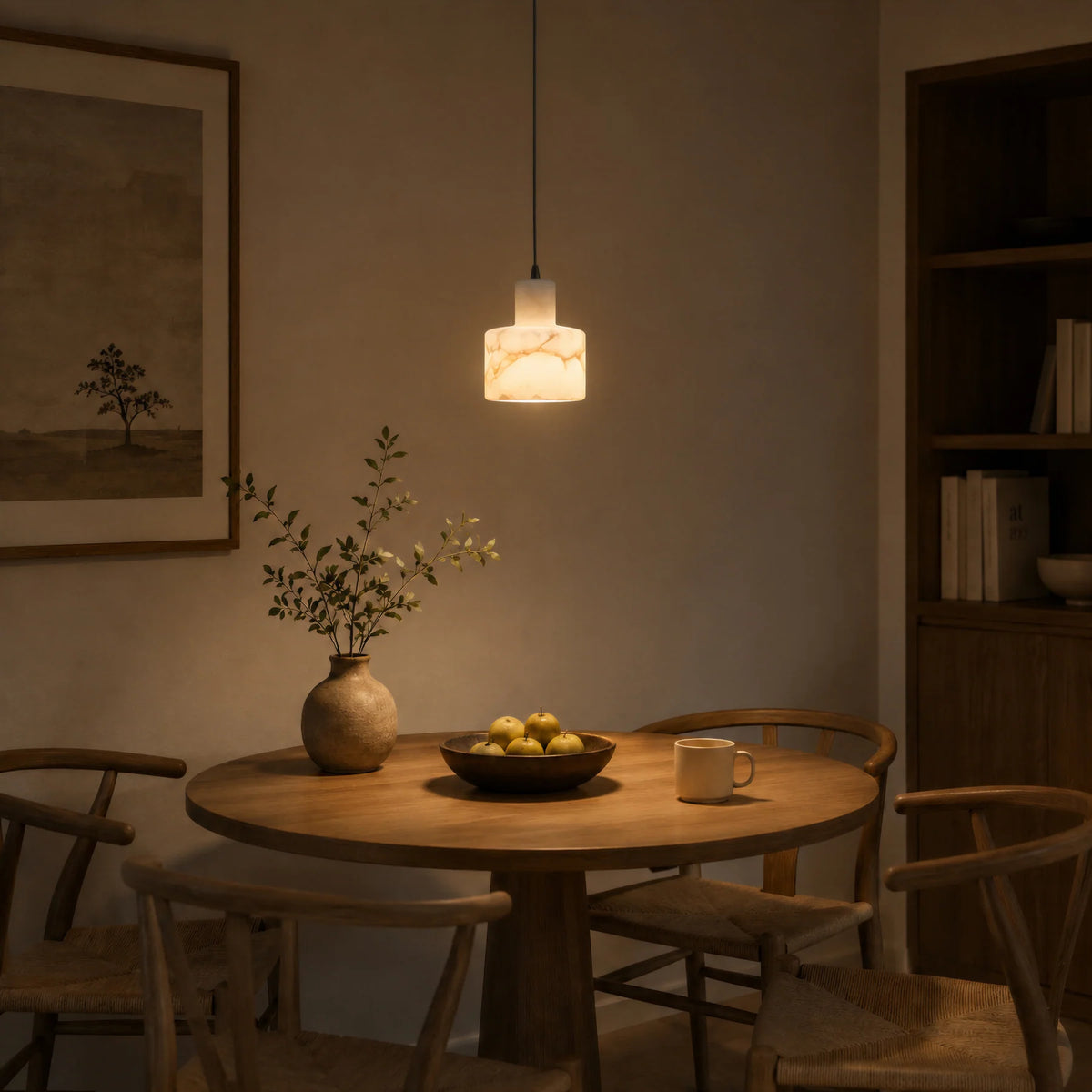 GOODNEST TAMBOUR | Alabaster Drum Pendant