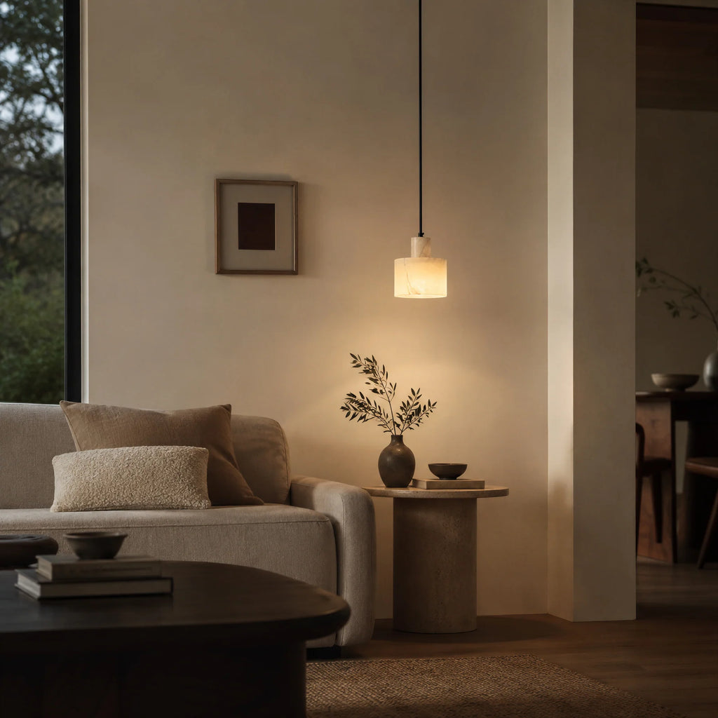 GOODNEST TAMBOUR | Alabaster Drum Pendant