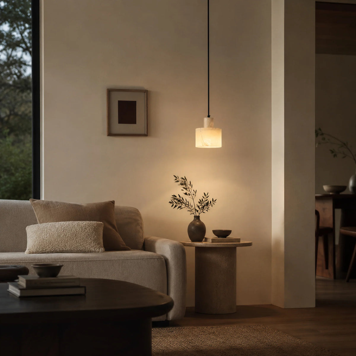 GOODNEST TAMBOUR | Alabaster Drum Pendant