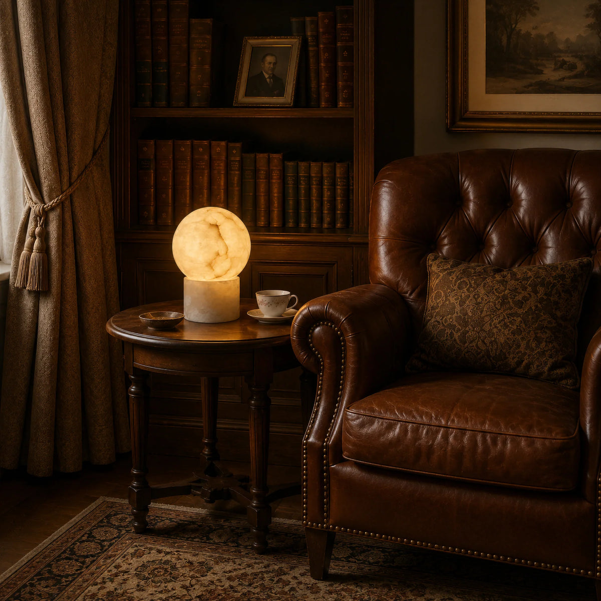 GOODNEST PEARL | Alabaster Globe Table Lamp