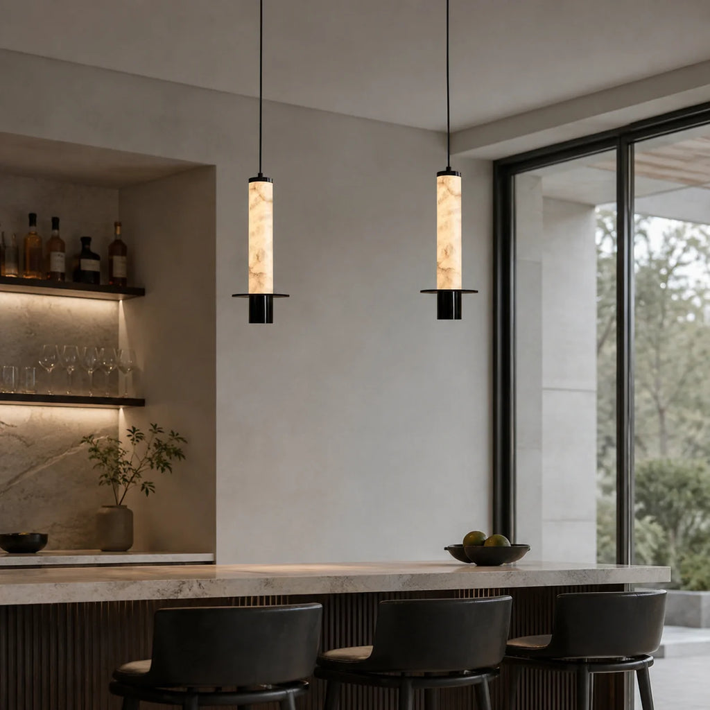 GOODNEST PLINTH | Alabaster Cylinder Pendant