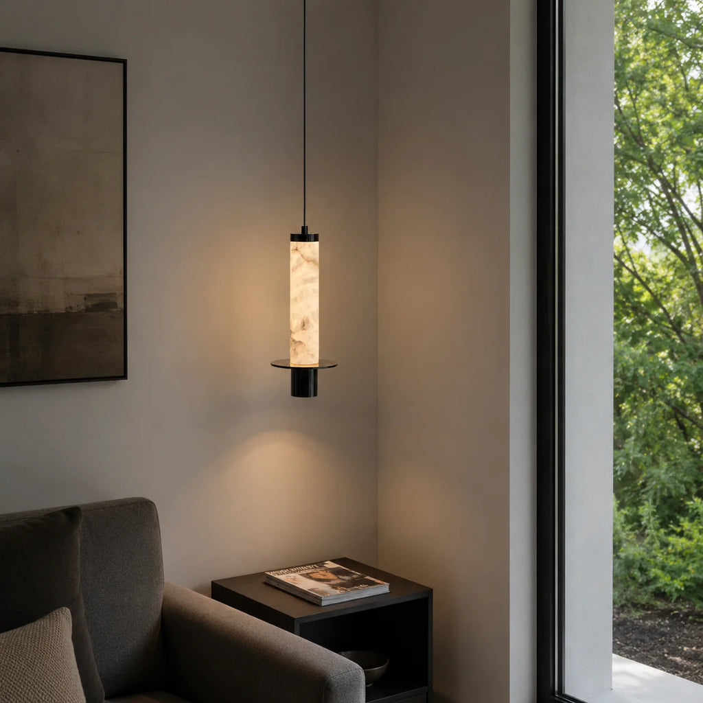 GOODNEST PLINTH | Alabaster Cylinder Pendant