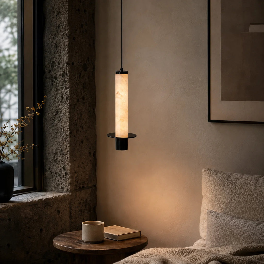 GOODNEST PLINTH | Alabaster Cylinder Pendant