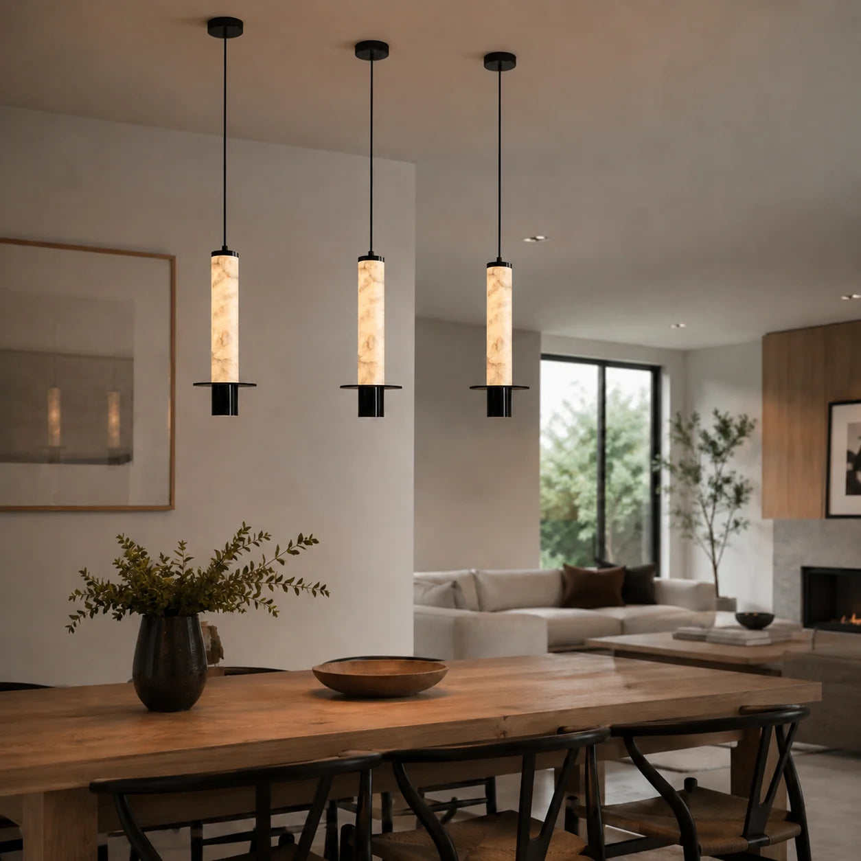 GOODNEST PLINTH | Alabaster Cylinder Pendant
