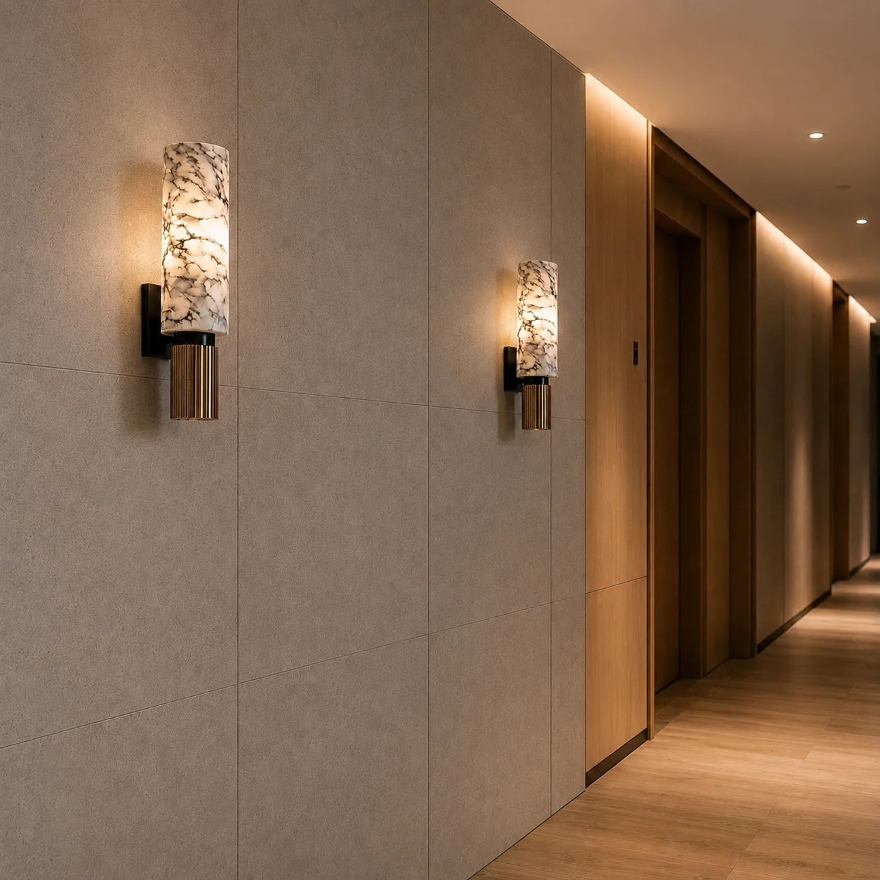 GOODNEST QUARRY | Alabaster Cylinder Wall Light