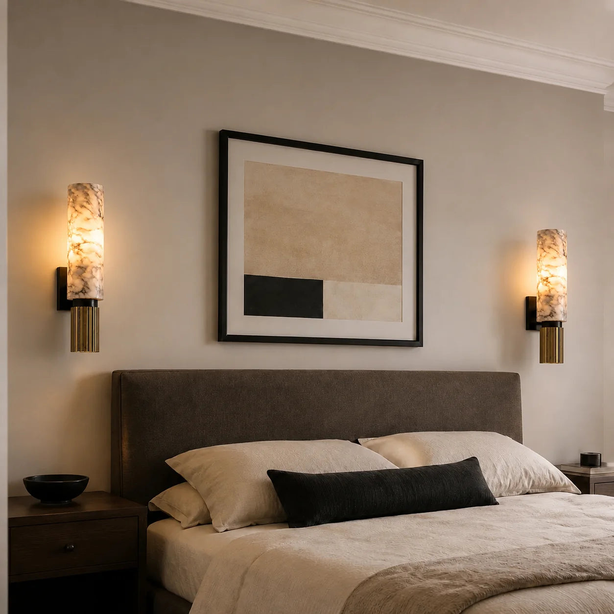 GOODNEST QUARRY | Alabaster Cylinder Wall Light