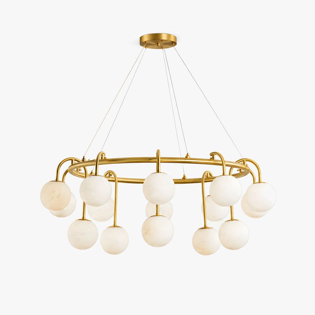 GOODNEST ATRIUM | Alabaster Globe Ring Chandelier