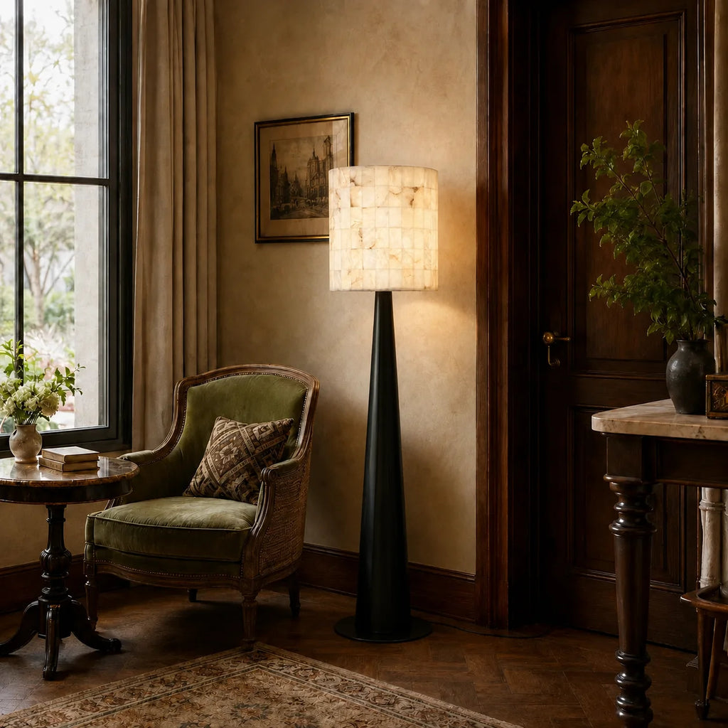 GOODNEST STRATA | Marble Effect Floor Lamp