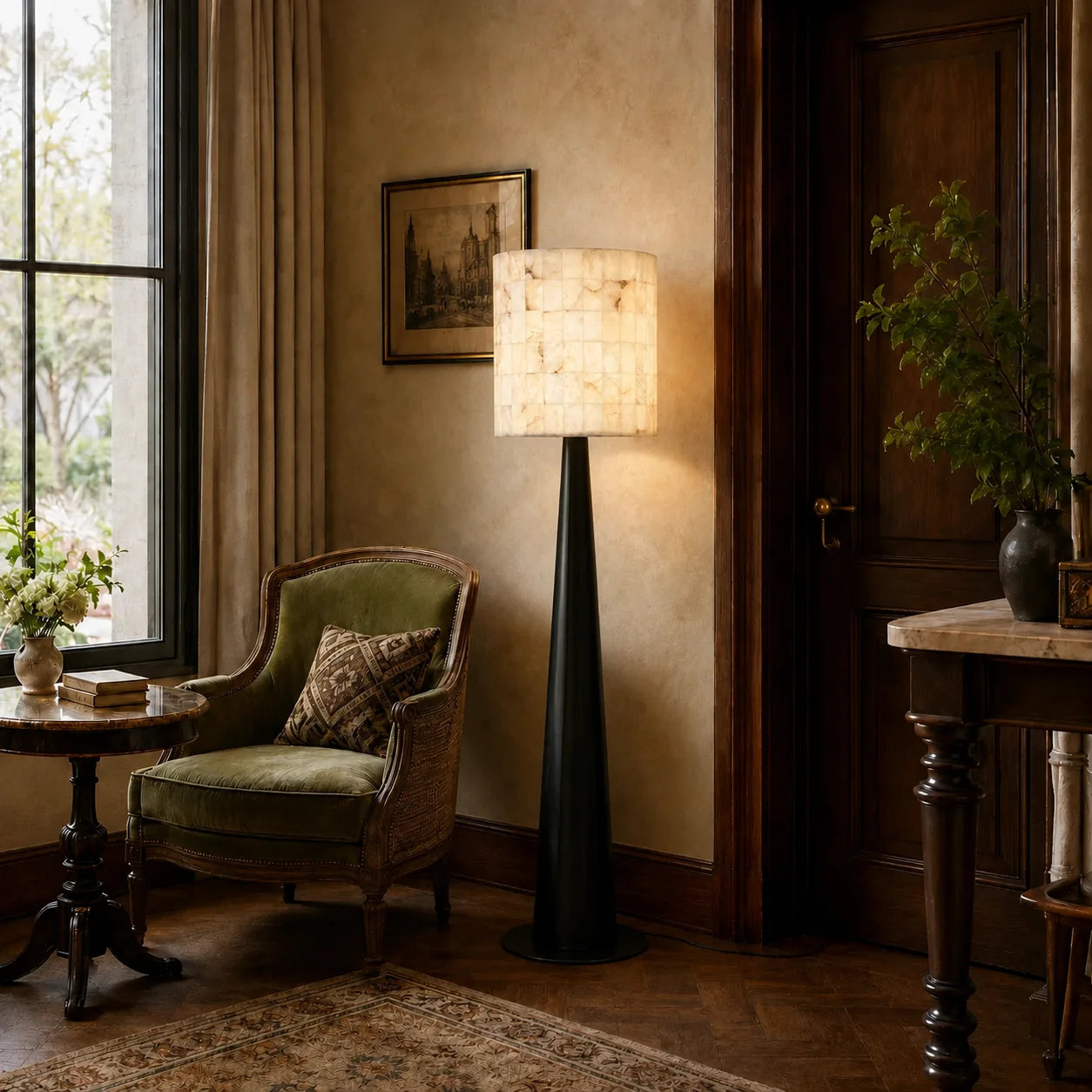 GOODNEST STRATA | Marble Effect Floor Lamp