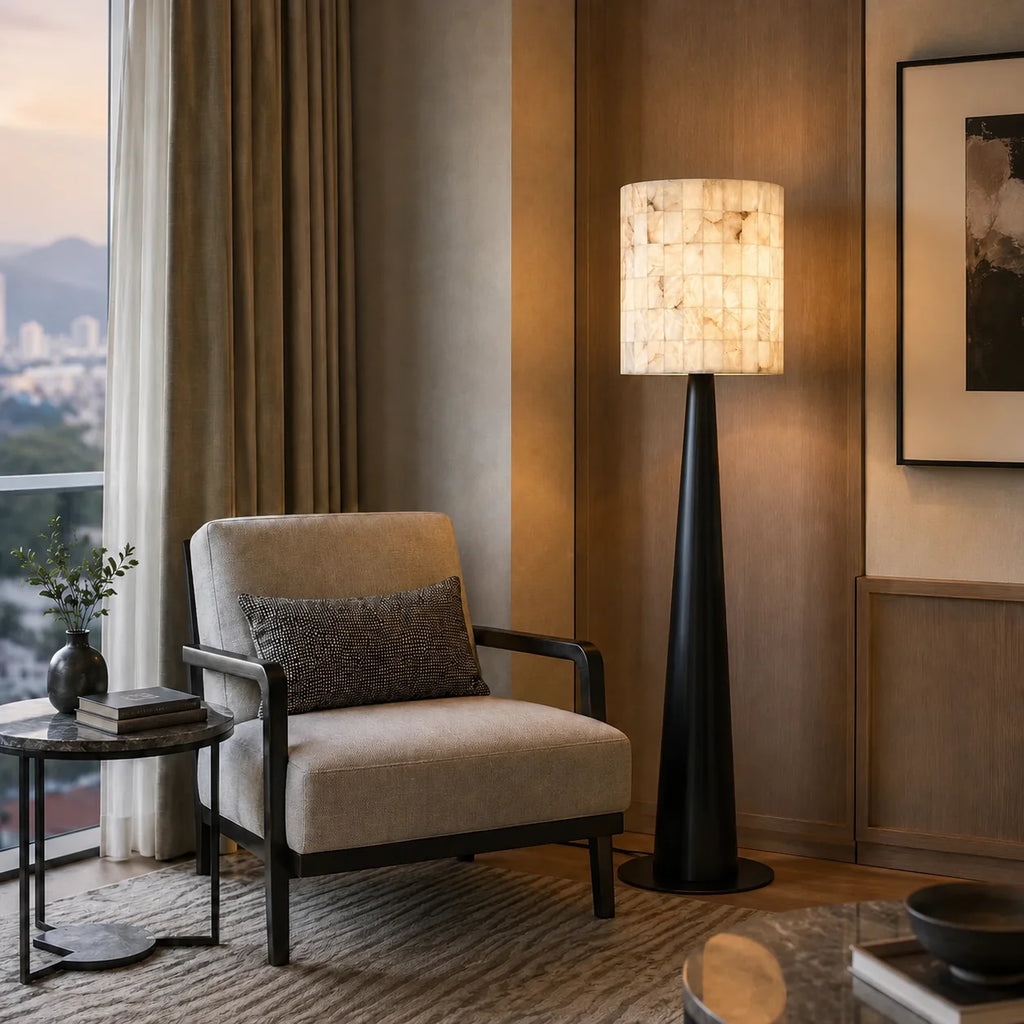 GOODNEST STRATA | Marble Effect Floor Lamp