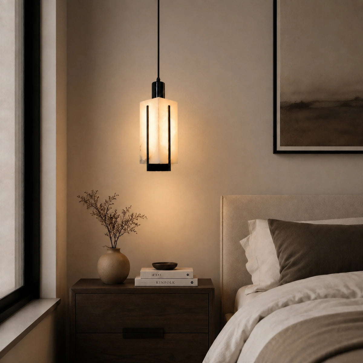 GOODNEST CANDELA | Alabaster Lantern Pendant