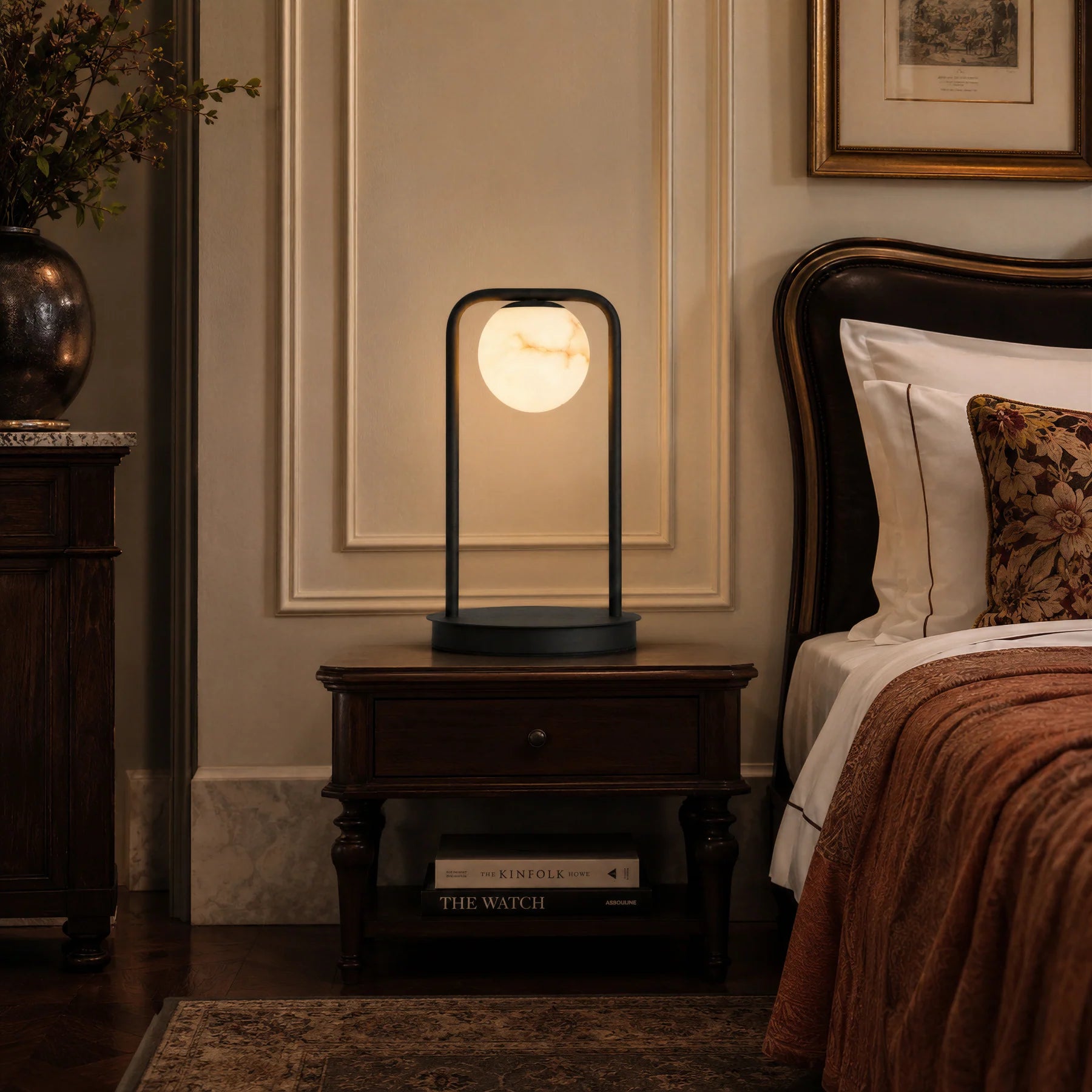GOODNEST SOLACE | Alabaster Globe Table Lamp