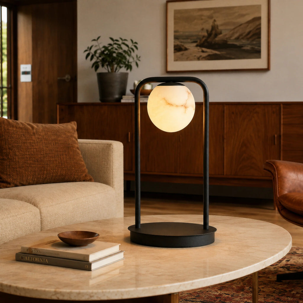 GOODNEST SOLACE | Alabaster Globe Table Lamp