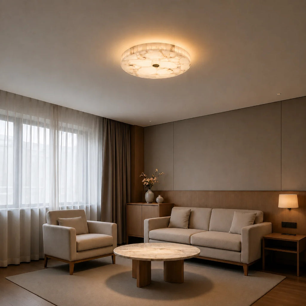 GOODNEST IVORY | Alabaster Ceiling Light
