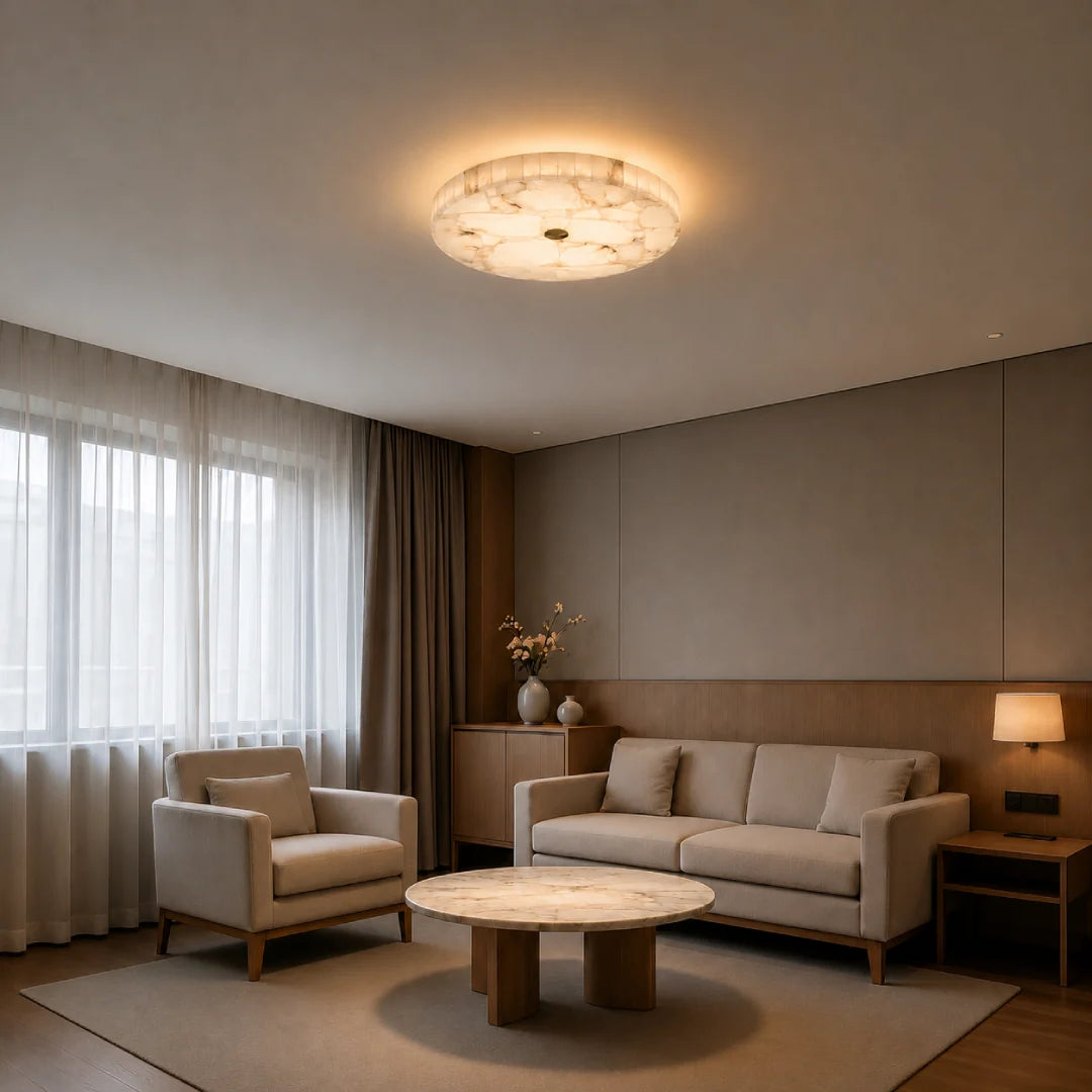 GOODNEST IVORY | Alabaster Ceiling Light