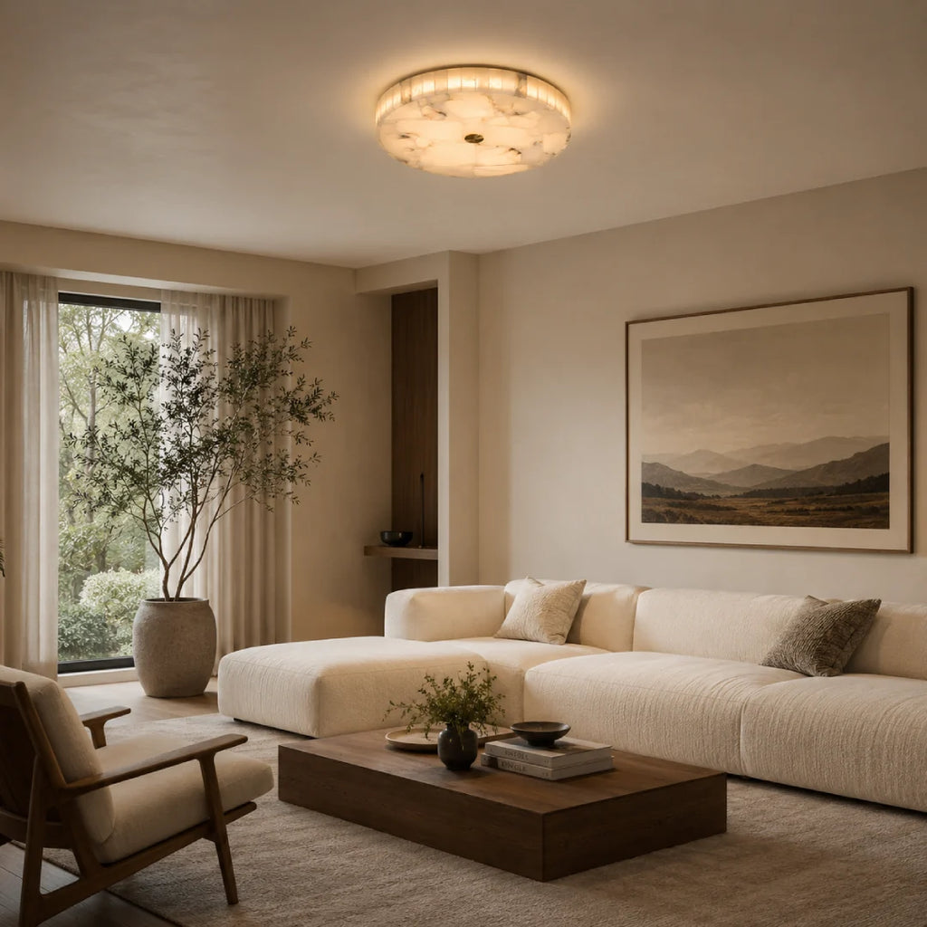 GOODNEST IVORY | Alabaster Ceiling Light