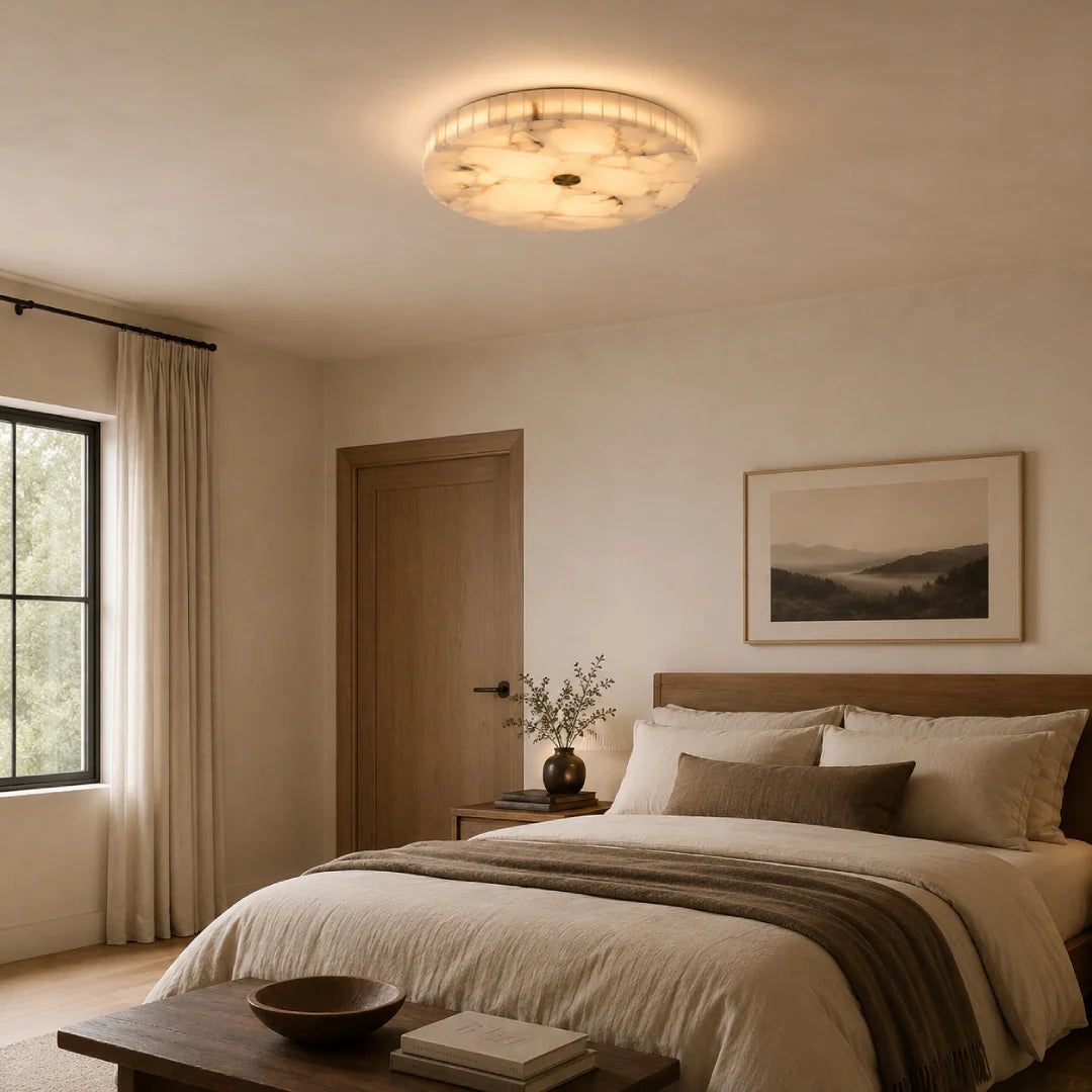 GOODNEST IVORY | Alabaster Ceiling Light