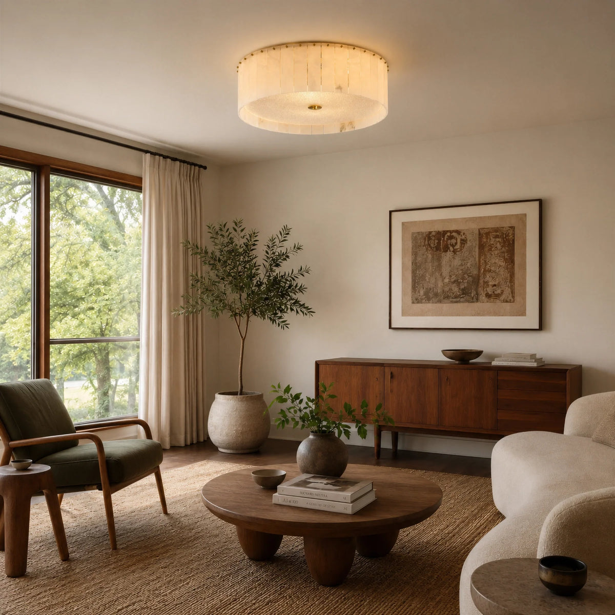 GOODNEST MIST | Alabaster Ceiling Light